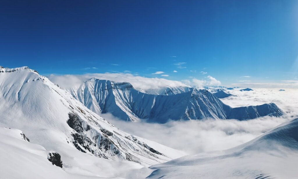 Photo mountains, snow