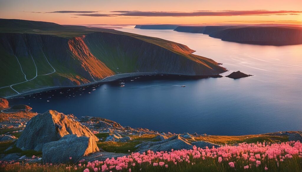 Słońce o Północy na Nordkapp: Najbardziej Wysunięty na Północ Punkt Europy