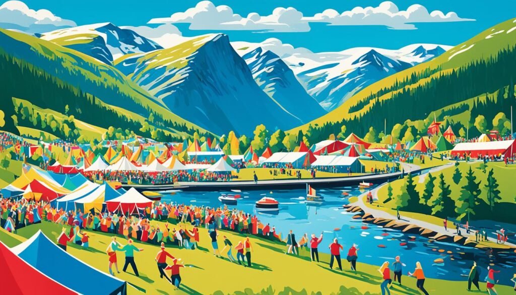 festiwalowa scena w Norwegii