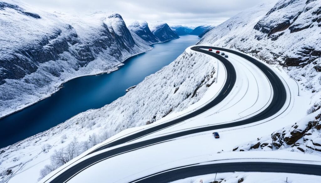 jazda po norweskich drogach