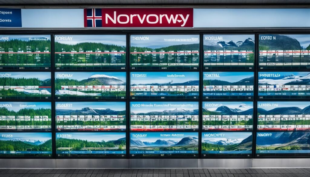 rozkład jazdy pociągów w Norwegii