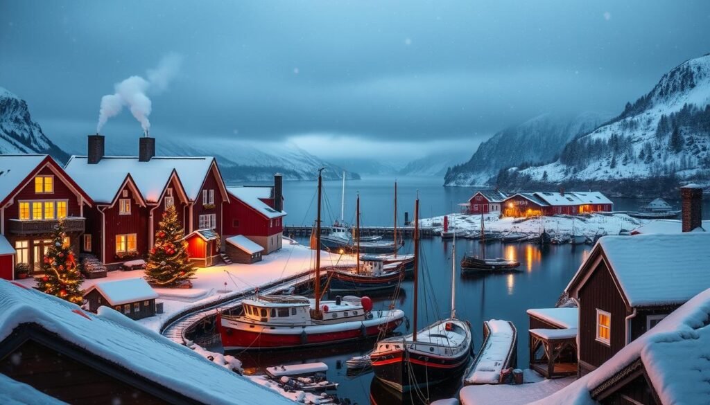 Boze Narodzenie w Norweskich Wioskach Rybackich