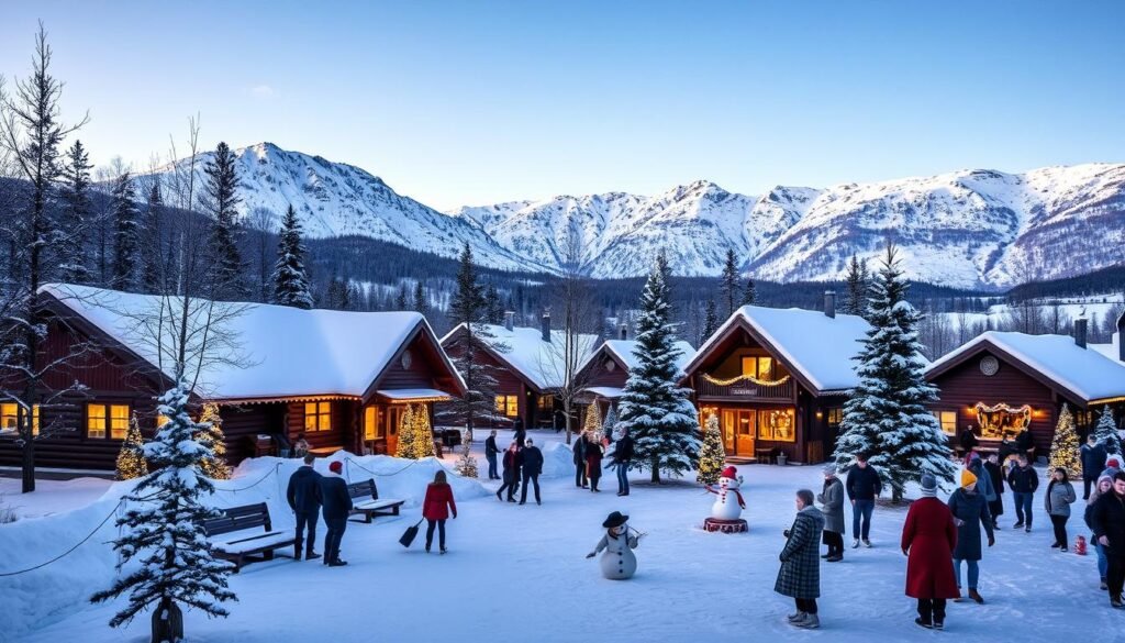 Nordyckie Zimowe Tradycje Pierwszego Stycznia w Norwegii