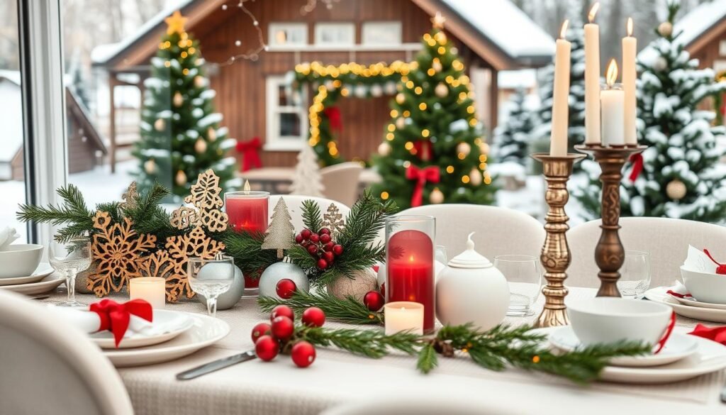 Norweskie Dekoracje Stolow Swiatecznych