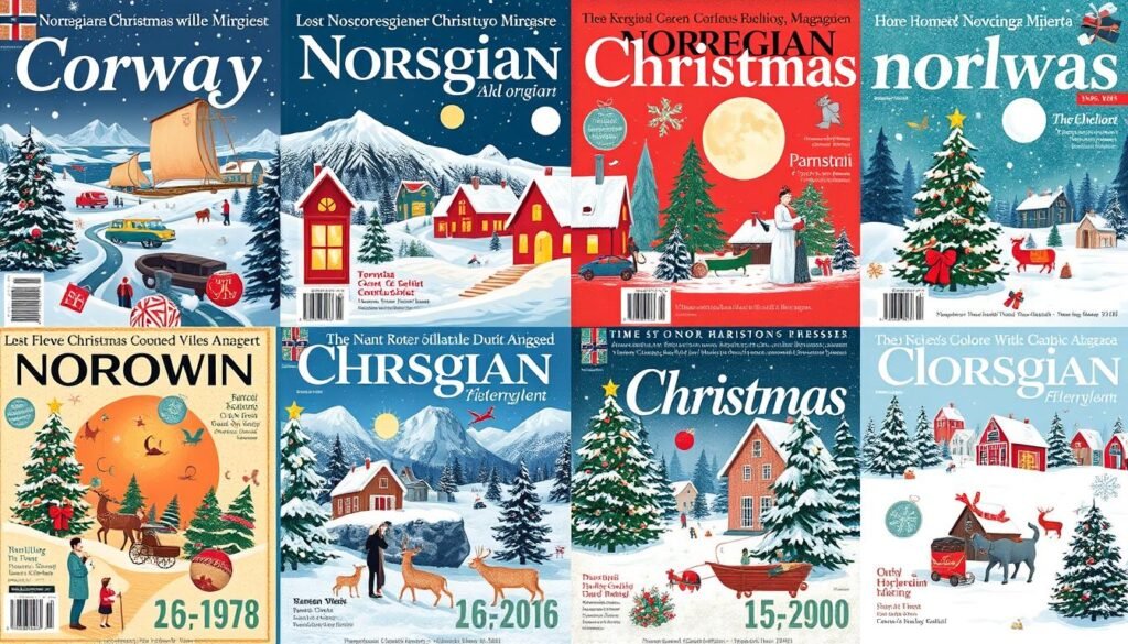 Okladki Norweskich Magazynow Swiatecznych na Przestrzeni Czasu