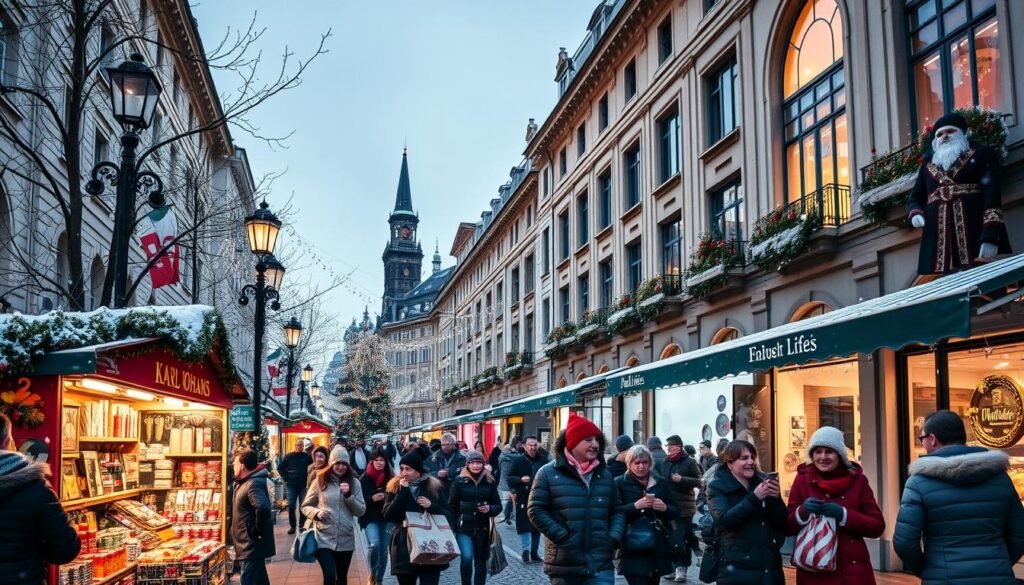 Swiateczne Zakupy na Ulicy Karl Johans