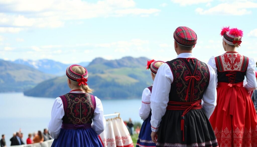 Tradycyjne Stroje Bunad w Norweskie Święto Konstytucji