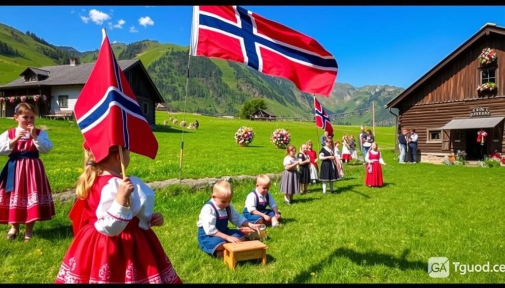 Wiejskie Obchody Święta Konstytucji w Norwegii