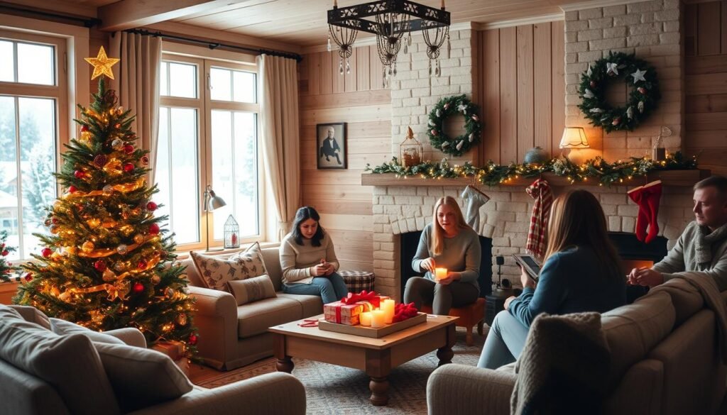 Wręczanie Prezentów Podczas Norweskich Świąt